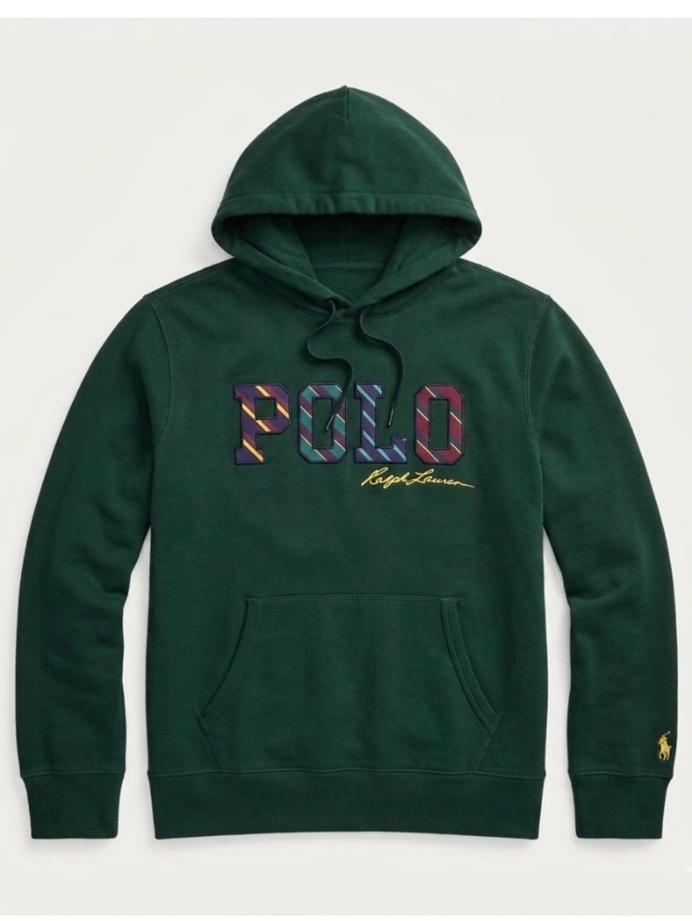 NWOT Polo Ralph
Lauren Men’s Hoodie Patches Logo Front   Green